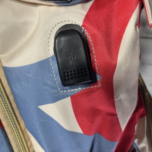 Mommy Loves Me Diaper Bag Back Pack Packable Travel Changing Table USB Charger - Picture 6 of 10